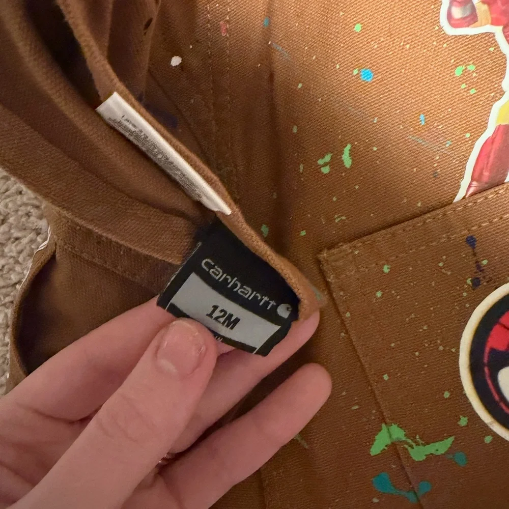 Carhartt Brown Kids' Painter-Style Superhero Overalls - Picture 3 of 4